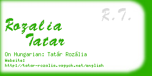 rozalia tatar business card