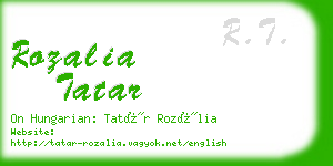 rozalia tatar business card